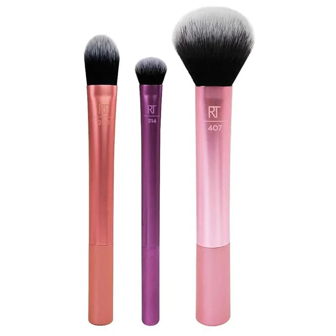 Real Techniques Travel Essentials Makeup Brush Kit FOR FOUNDATION- SHADOW -BLUSH BEAUTYiNPK
